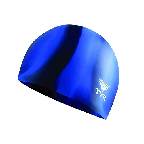 TYR Multi Silicone Cap, Blau