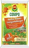 COMPO Herbst Rasendünger - Rasendünger für den Herbst - Kaliumdünger für den Rasen - 10 kg für 500 m² - COMPO Herbst-Rasen Langzeit-Dünger