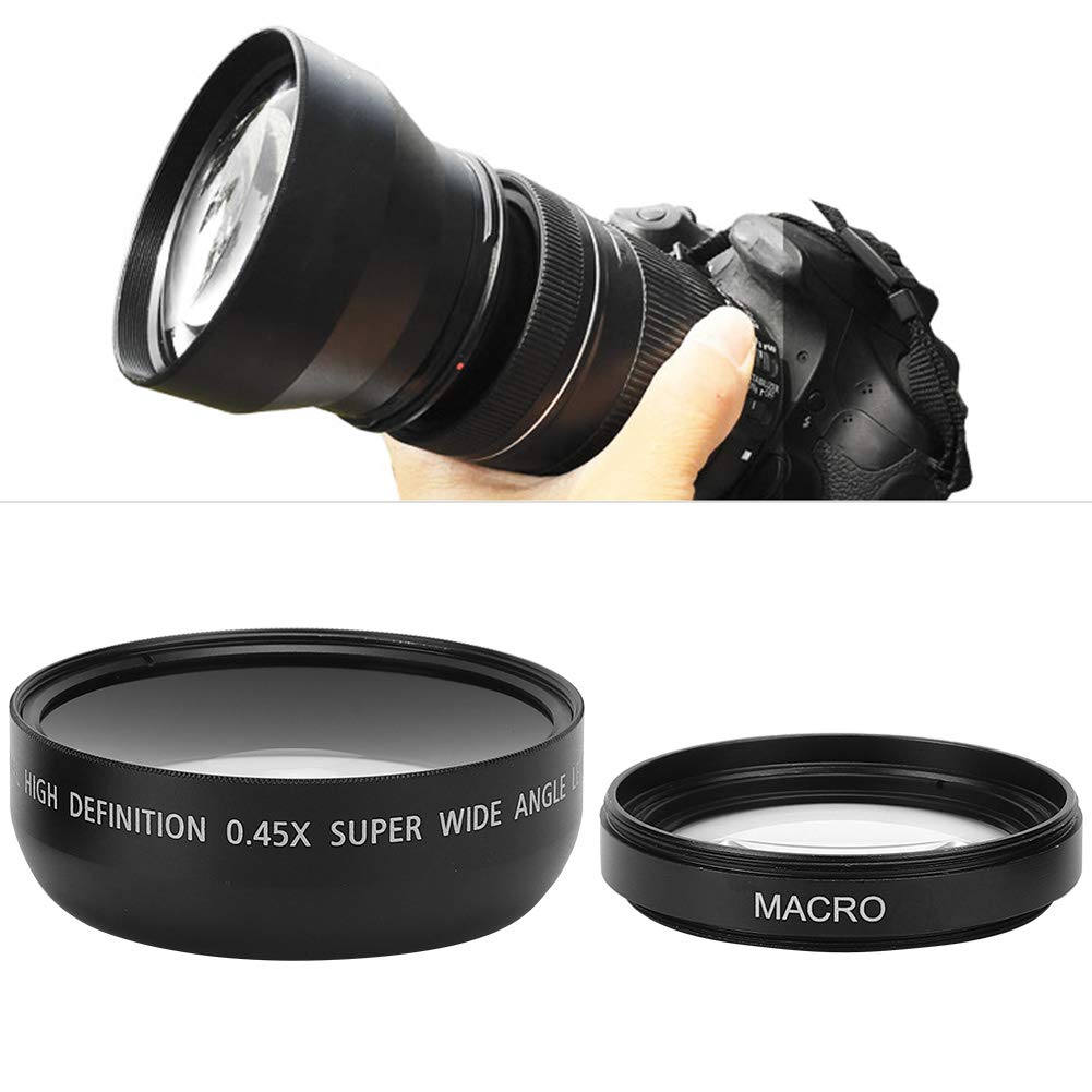 49mm Kamera Weitwinkelobjektiv, 0,45X Weitwinkel Makroobjektiv Universal für Canon für Nikon für Sony für Olympus Kamera