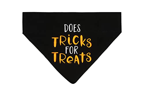 Pearhead Trick or Treat Bandana, Fall Holiday Dog Apparel, Halloween Dog Costume, Dog Slip On Collar Zubehör, S/M
