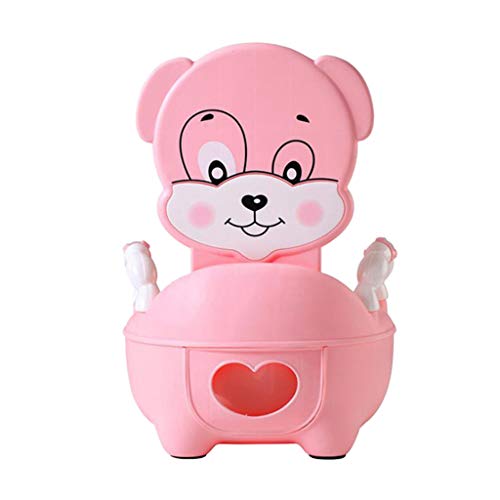 DingLong Lieber Bär Töpfchenstuhl für Jungen und Mädchen, Kleinkind Töpfchen WC für 1-5 Jahre Rosa