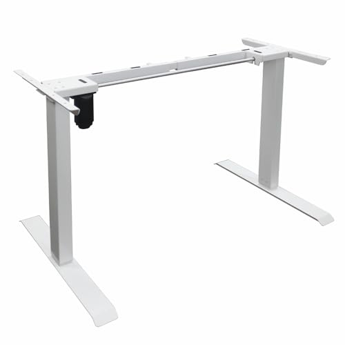 Home Deluxe - Schreibtischgestell AXION - Farbe: Weiß, Maße: 150 x 125 x 70 cm, Karbonstahl, inkl. USB Stecker und Aufbewahrungstasche I Tischgestell Elektrisch höhenverstellbarer Schreibtisch