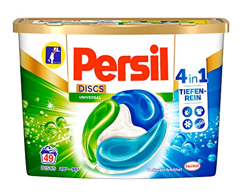 Persil 4in1 DISCS Universal, Vollwaschmittel, 147 (3 x 49) Waschladungen für Fleckenentfernung, Leuchtkraft, Frische, Faserpflege und hygienisch reine Wäsche