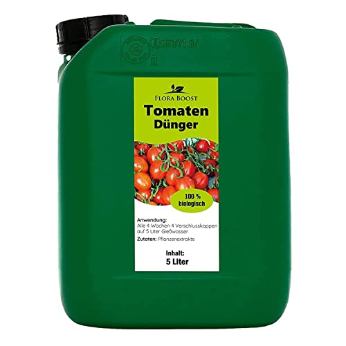 Flora Boost Tomaten Pflanzen Dünger 5 Liter - Gesunde Tomatenpflanzen und Gute Tomatenernte