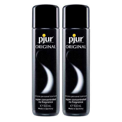pjur ORIGINAL - Premium Silikon-Gleitgel - lange Gleitfähigkeit ohne zu kleben - sehr ergiebig und für Kondome geeignet - 100ml (2er Pack)