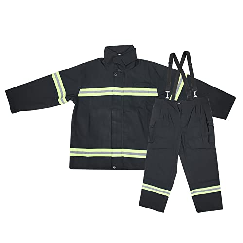 Feuerfester Anzug, feuerfester Overall Verschiedene Größen Reiner Baumwollstoff zum Schweißen für Feuerwehrleute(XXL)