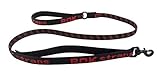 ROK straps ROK00866 Stretch Hundeleine, Short L Strap, schwarz mit rot