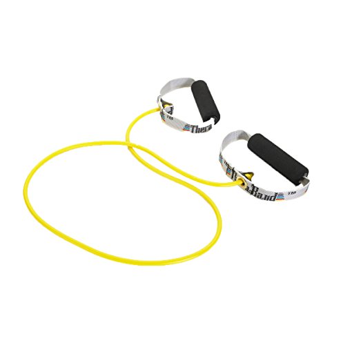 Thera-Band Exercise Tubing Kit with Soft Grip Handles - 48" - Yellow - Light
