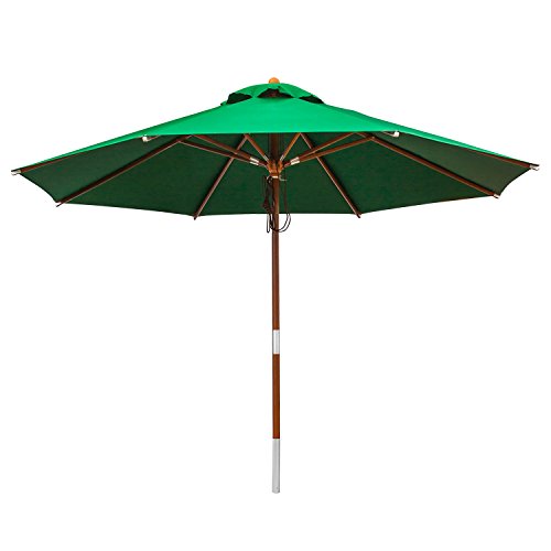 anndora® Sonnenschirm Terassenschirm 3,5 m rund - UV Schutz + Winddach Grün