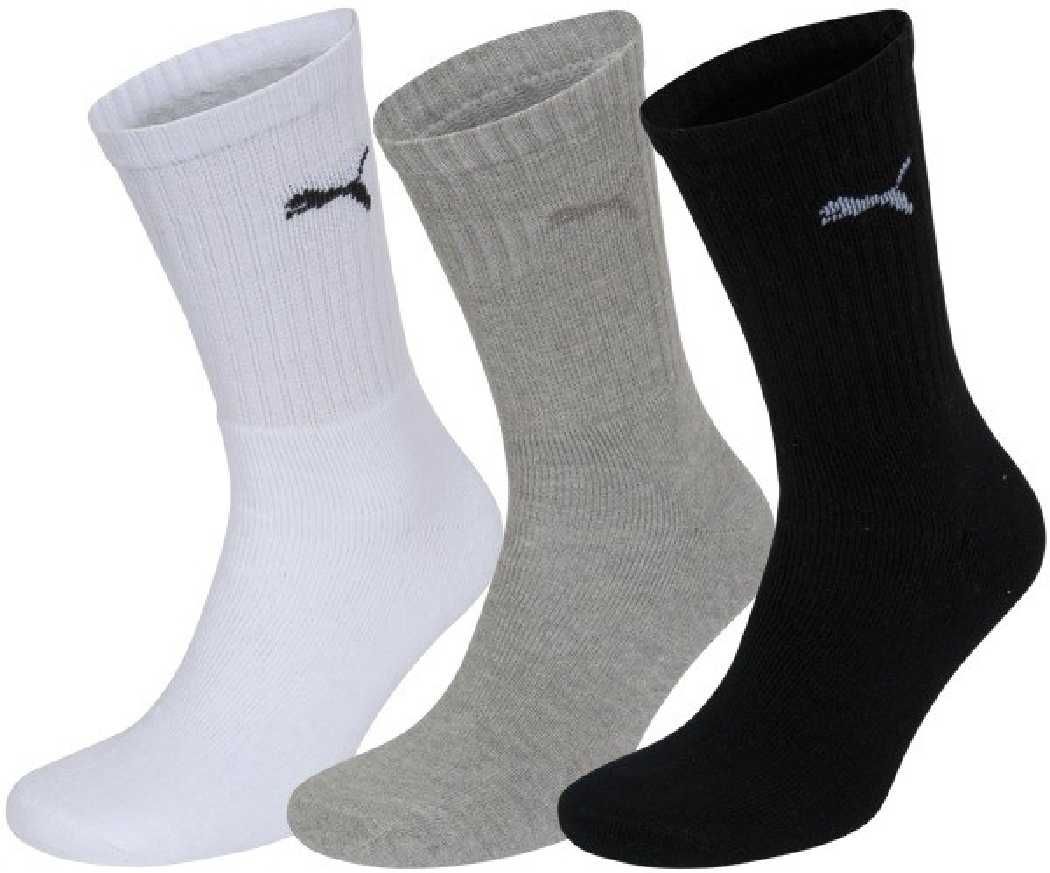 9 Paar Puma Sportsocken Tennis Socken Gr. 35 - 49 Unisex für sie und ihn, Farbe:325 - white/grey/black;Bekleidungsgröße:L