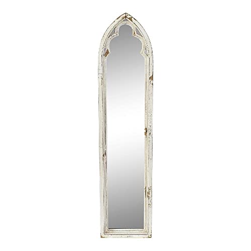 Spiegel aus Tannenholz und MDF-Spiegel, weiß, 28 x 3,5 x 120 cm (Referenz: ES-180117)
