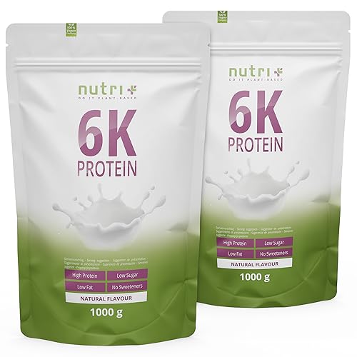 PROTEINPULVER Neutral 2kg - 85% Eiweiß - Nutri-Plus Shape & Shake ohne Süßstoff & Laktose - Protein auch ideal zum Backen als Backprotein