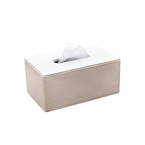 ZXGQF Tissue Box Pu Pure White Papierhandtuchhalter Für Zuhause BüroAuto Dekoration Tissue Box Halter