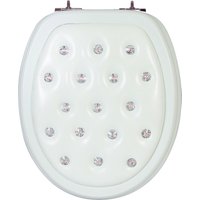 Primaster WC-Sitz Soft - weiß mit Absenkautomatik & Strasssteinen