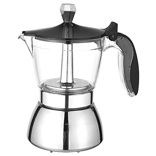Knadgbft Mokkakanne, Espressokocher für 4 Tassen, Kubanischer Kaffee-Perkolator, Premium-Mokka, italienischer Espresso-Kaffeemaschine