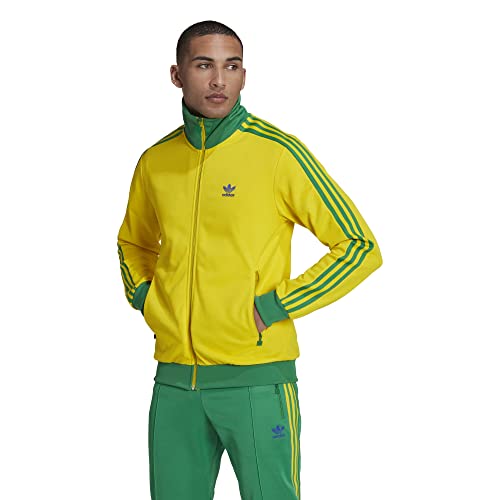 adidas Originals Beckenbauer Trainingsjacke Team Gelb/Teamgr n/Bold Blue XL, Team Yellow/Team Green/Bold Blue, XL