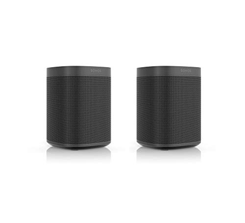 Sonos One SL Smart Speaker | 2-Raum-Set schwarz (Kraftvoller Sound, WLAN Streaming mit Multiroom und App Steuerung sowie AirPlay2) - Zwei Speaker für unbegrenztes Musikstreaming