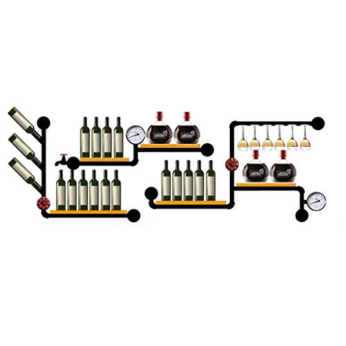 BTZHY Weinregal,Wandmontage für Weinflaschen und Stielgläser – Elegante Holzaufbewahrung für Küche, Esszimmer, Bar, Weinkeller. Wandmontiertes Weinflaschenregal, Weinflaschenhalter