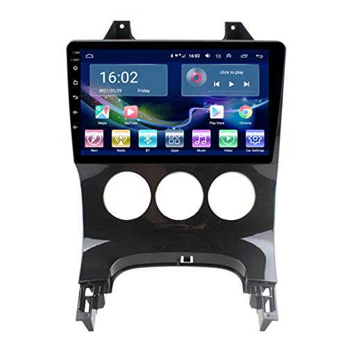 Auto Navigation, 4G LTE 2G RAM Android 10 Für Peugeot 3008 2009-2013, Multimedia-Player, Autoradio, 2,5-D-Touchscreen, mit Rückfahrkamera,4g+wifi 1g+32g/manual