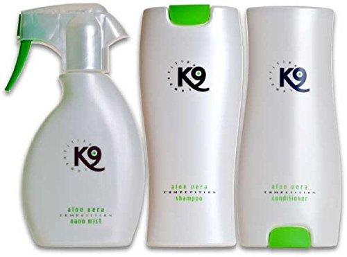 K9 Competition SPARSET - 1x 300ml K9 Competition Aloe Vera Hundeshampoo + 1x 300ml K9 Competition Aloe Vera Conditioner + 1x 250ml K9 Competition Aloe Vera Nano Mist