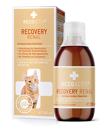 RECOACTIV® Recovery Renal für Katzen 1 x 280 ml - Hochkalorisches Diät Alleinfuttermittel f. Katzen mit Nierenfunktionsstörungen, in der Rekonvaleszenz, zur Gewichtszunahme, bei Nahrungsverweigerung