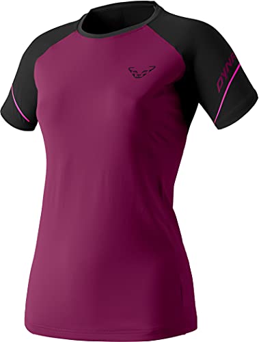 DYNAFIT Damen Alpine Pro T-Shirt, Black Out Beet red-913, 40