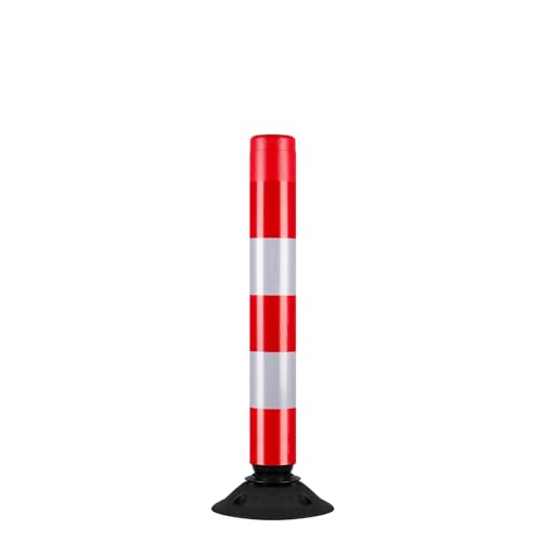 TMS PRO SHOP Verkehrs-Leitzylinder FLEX, neigbar, rot/weiß reflektierend, 75 cm aus Kunststoff