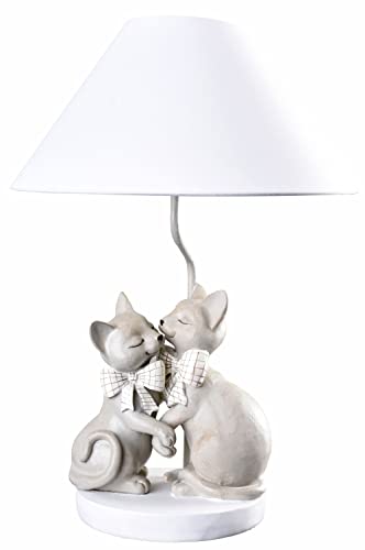 Tischlampe Katzenfigur Kinderzimmer Leuchte Katzen Tischleuchte Lampe cw613 Palazzo Exklusiv