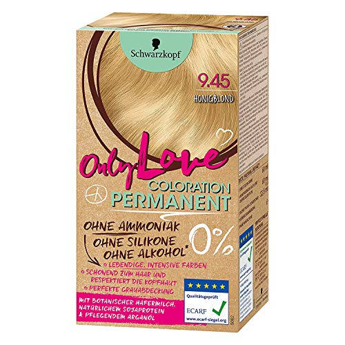 3x Schwarzkopf ONLY LOVE Haarfarbe 9.45 Honigblond 0% Ammoniak Silikone Alkohol