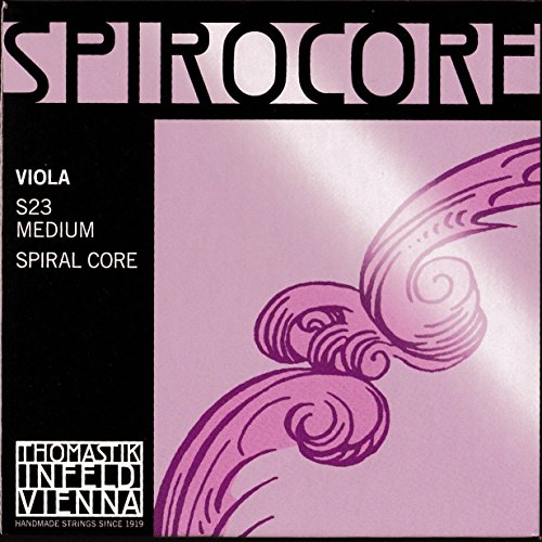 Thomastik 637128 Saiten für Viola Spirocore Spiralkern, Satz 4/4 mittel Chromstahl