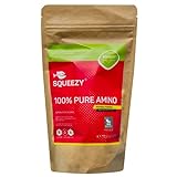 Squeezy 100% Pure Amino Powder | Eiweiß Protein Pulver | 8 essentielle & sehr gut verwertbare Aminosäuren | Regeneration nach dem Sport & Vorbeugung gegen Muskelkrämpfe & Schmerzen