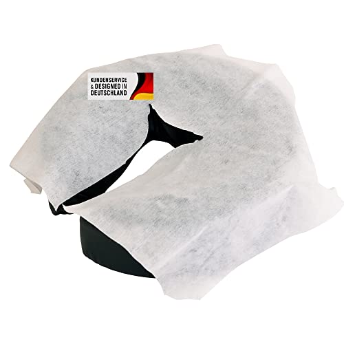 Einweg Nasenschlitztuch für Kopfstütze 100 Stück Massagezubehör Gesichtsauflage für Massageliegen Kopfteil Kopfpolster Nackenkissen Einwegauflage