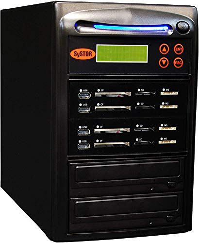 Systor 1:3 All-in-One Combo-Flash-Laufwerk & Blu-ray BDXL-Duplikator - Sichern Sie USB/SD/CF/MS-Flash-Medienkarten auf eine einzige CD/DVD/BD-Disk - SYS03-BD-USBSDCF