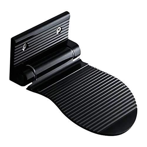 LISUHONG LYJY Aydd Wandmontierte Aluminiumlegierung Badezimmer Dusche Fußstütze Fußhocker (Color : Black)