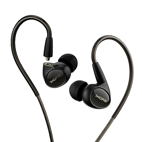 1More Penta Driver kabelgebundene In-Ear Ohrhörer, HiFi In Ear Kopfhörer mit Kabel, Hi-Res Audio-zertifizierte Multi-Treiber-Hybrid-Ohrhörer, abnehmbarem MMCX-Stecker, MEMS-Mikrofon, 3-in-1-Steuerung