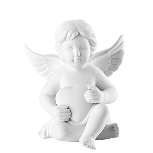 Rosenthal - Engel mit Herz - groß - Weiss matt - Porzellan - Höhe 14,5 cm