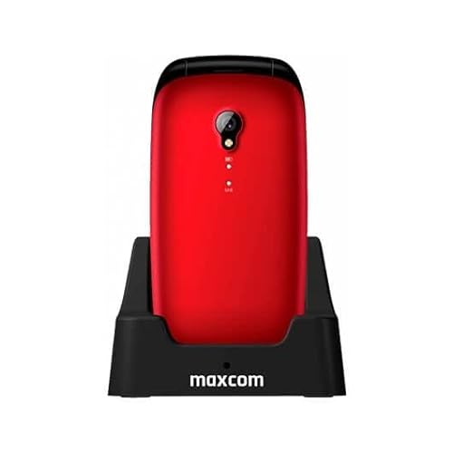 MÃ“VIL MAXCOM COMFORT MM816 ROJO BASE DE CARGA