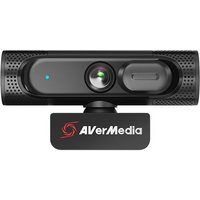 AVerMedia Live Streamer CAM 315, 1080p/60fps Video Chat und Aufnahme, Abdeckblende, USB-Anschluss, Fester Fokus, Weites anpassbares Blickfeld, Funktioniert mit Skype, Zoom, Teams - Schwarz (PW315)