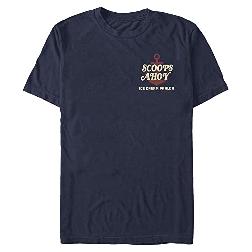 Netflix Unisex Stranger Things Ahoy Ahoy Organic Short Sleeve T-shirt, Navy Blau, S