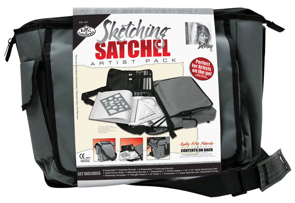 Royal & Langnickel Sketching Satchel Umhängetasche mit Künstler-Set