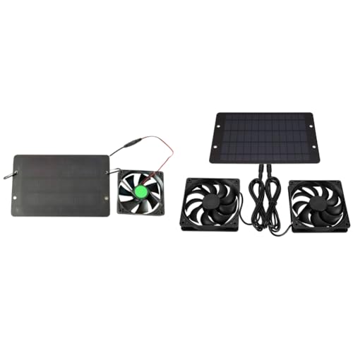 LYEAA Mini-Solarventilator und 10-W-Panel-Kit, IP65, for effiziente Belüftung in Wohnmobilen und Gewächshäusern