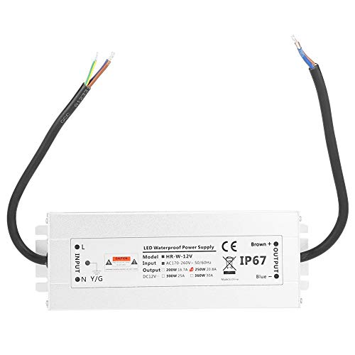 LED-Lichtleisten-Netzteil IP67 Wasserdichter LED-Treibertransformator 12V/24V 250W(12V 20.8A HRW-12V250W)