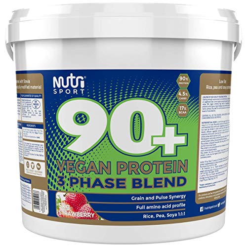 Nutrisport 90+ Vegan Protein - 5 Kg, Raspberry