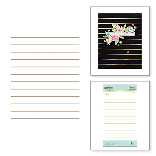Spellbinders GLP-249 Skinny Stripe Background from Yana's Blooming Birthday Collection Glimmer Hot Foil Plate, metall