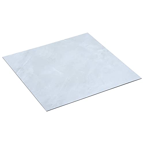 Catherinol PVC-Fliesen Selbstklebend, Bodenschutz Folie, Schutzfolie, Boden Planken, Bodenbelag, 20 STK. 1,86 m² Weißer Marmor