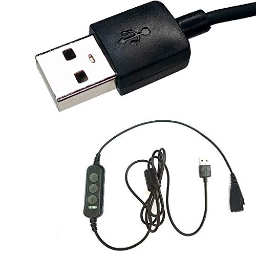 Zusatzkabel mit USB für PC, MAC, Notebook, Mit Audio-Steuerung, nur Kabel (ohne Headset)