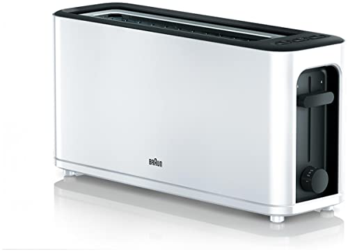 Braun HT3100WH Toaster 1 Schlitz mit 7 Bräunungsstufen, weiß, 1000