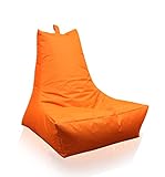 Mesana XXL Lounge-Sessel, ca. 100x90x80 cm, Sitzsack für Outdoor & Indoor, wasserabweisend, viele verschiedene Farben, orange