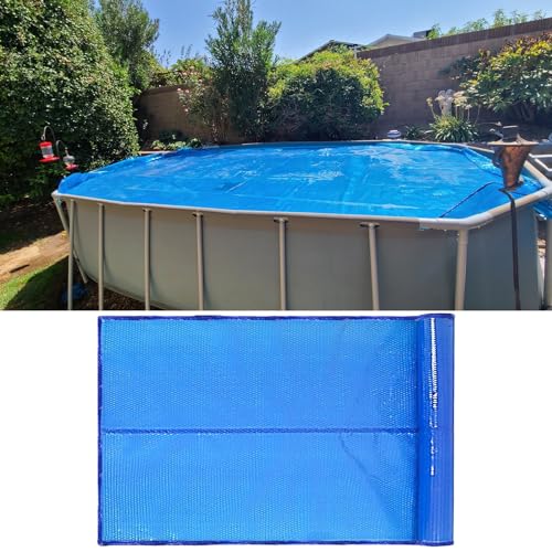 Abdeckplane Pool Pool-Solarabdeckung Mit Ösen, Spa Thermodecke Blau, Rechteck Schwimmbadabdeckung Für Oberirdische Und Unterirdische Pools Für Wärmerückhaltung (Color : Blue, Size : 15x22ft/457x671c