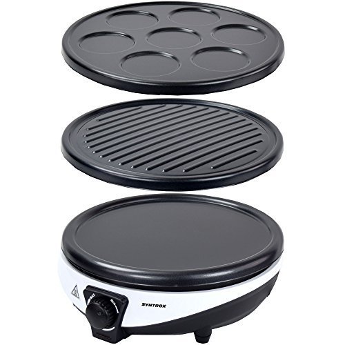 Syntrox Germany Luzern 3 in 1 Crepemaker Pancakemaker Grill